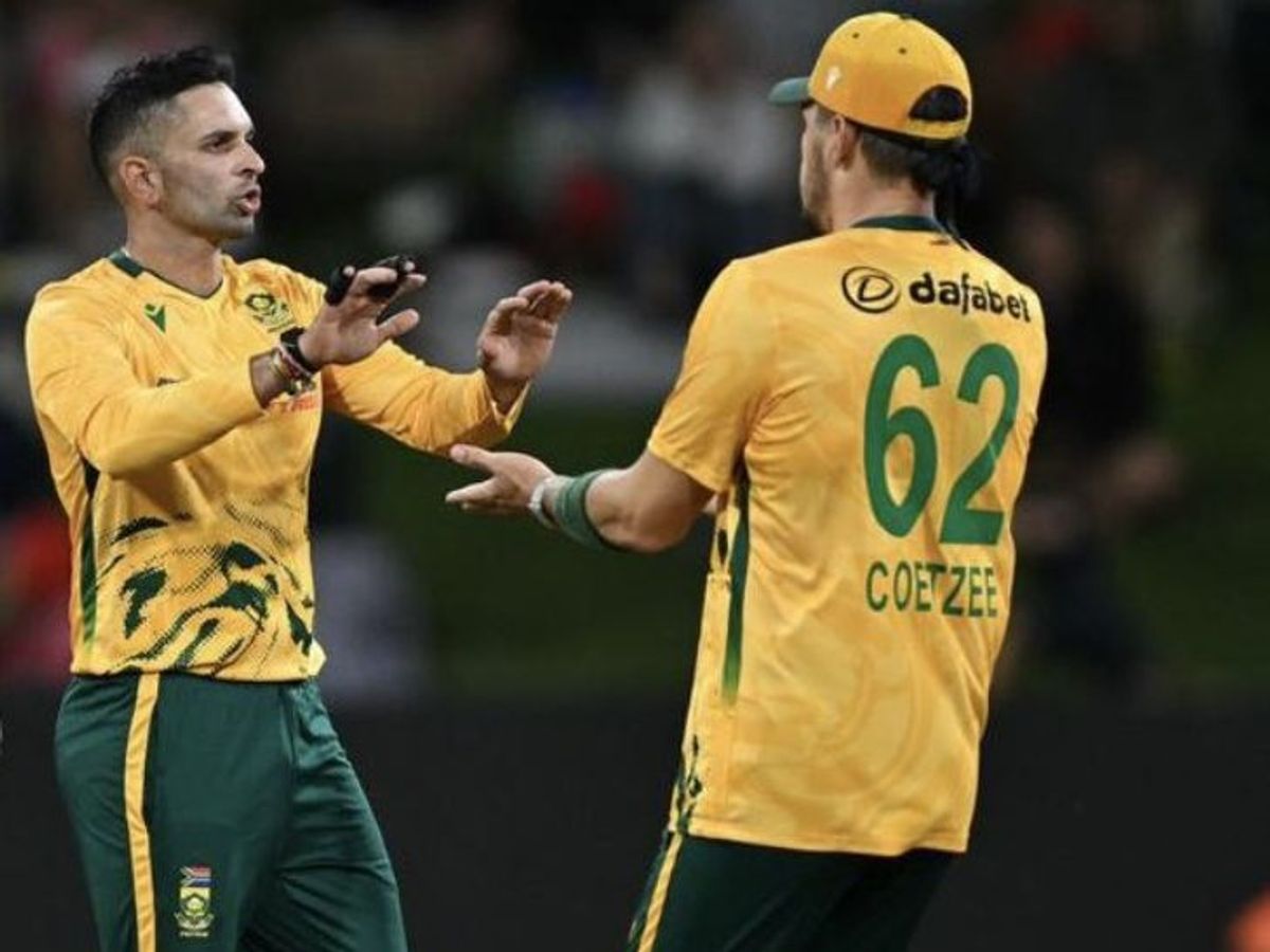 दक्षिण अफ्रीकी खिलाड़ियों का जश्न