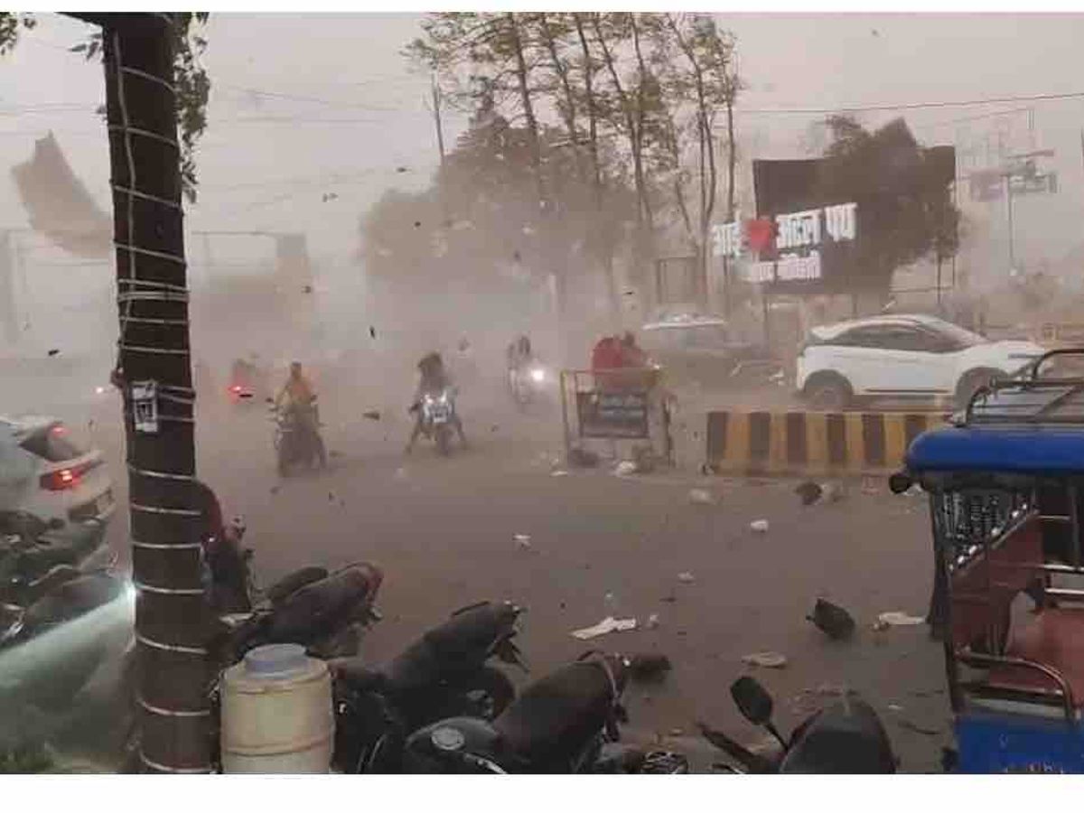 मोतिहारी में अचानक मौसम बदला: आंधी-ओलावृष्टि-बारिश, पेड़ गिरने से आवाजाही  रुकी, फसलों को भारी नुकसान