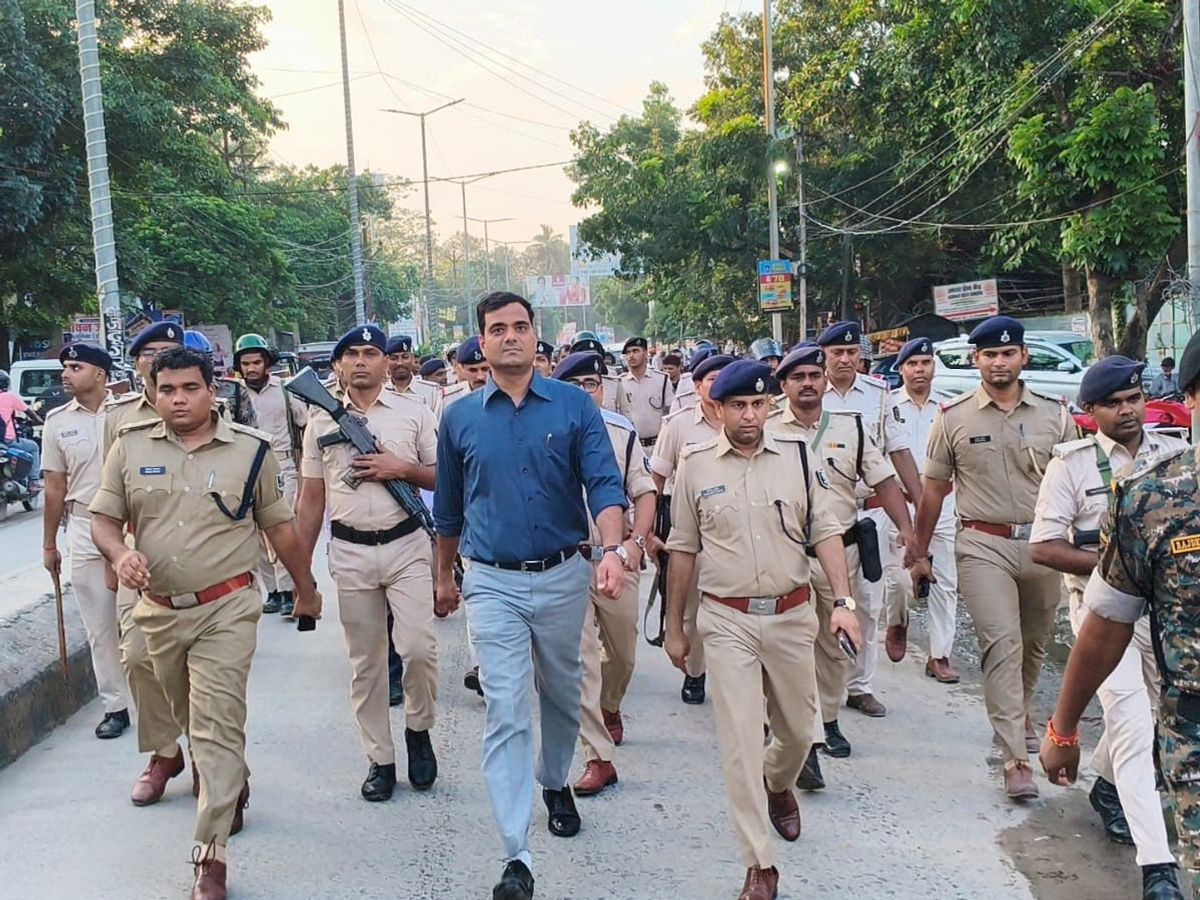 कटिहार प्रदर्शन के बाद पुलिस की ओर से जारी तस्वीरें
