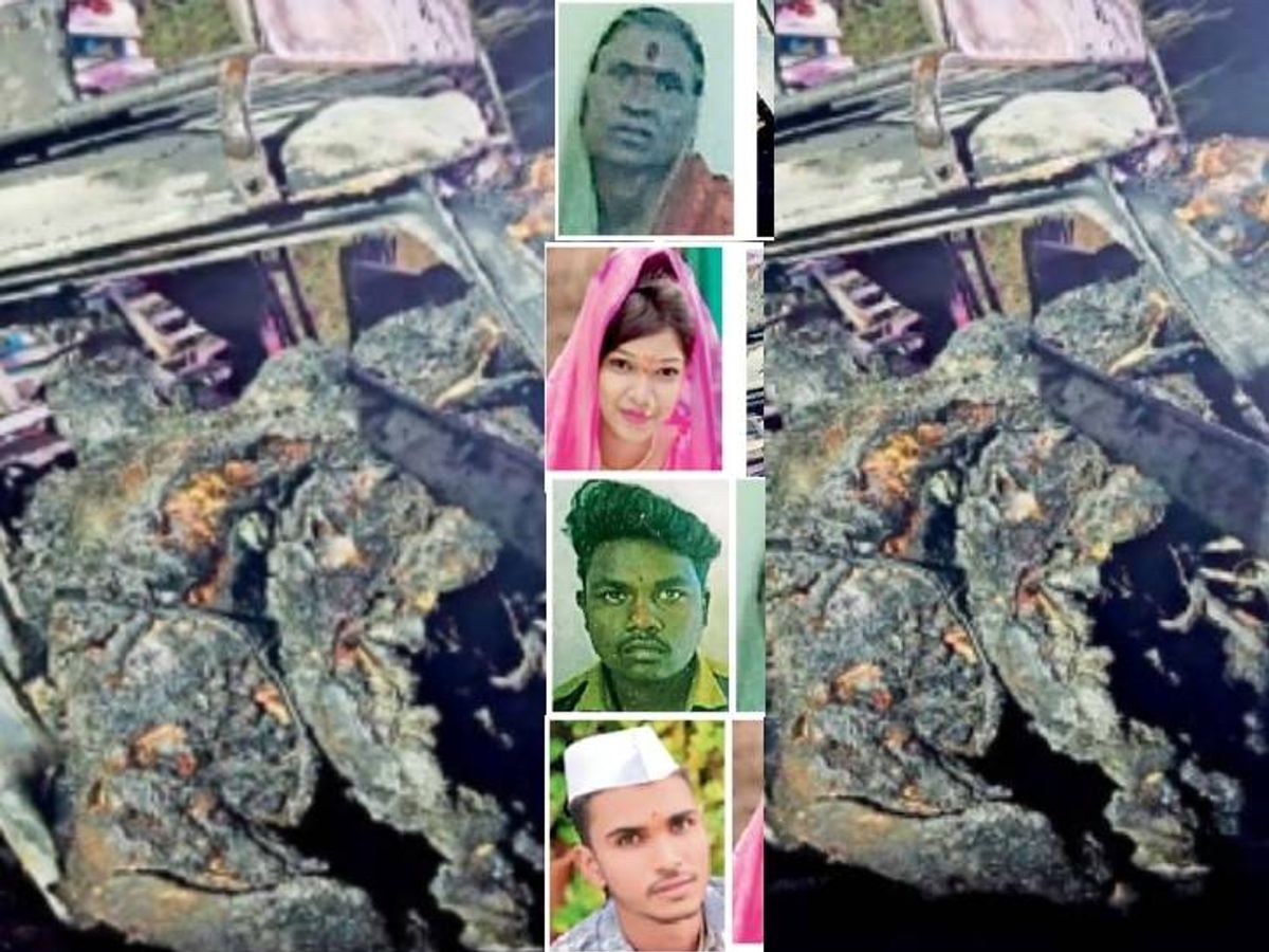 नवविवाहीत दाम्पत्यासह चौघांचा मृत्यू