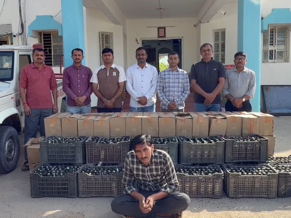 Thara: ₹9.81 Lakh Foreign Liquor Seized From Crane