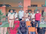 वकील के घर हमला व अपहरण की वारदात करने वाले बिच्छू गैंग के चार आराेपी गिरफ्तार|श्रीगंंगानगर,Sriganganagar - Dainik Bhaskar