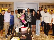 હાર્દિક પંડ્યાએ પત્ની નતાશાને બર્થડે સરપ્રાઈઝ આપી, બેગ શેપની સ્પેશિયલ કેક કટિંગમાં ટીમ ઈન્ડિયા જોડાઈ|અમદાવાદ,Ahmedabad - Divya Bhaskar