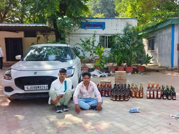 Two arrested with liquor worth Rs 2.57 lakh in Himmatnagar | હિંમતનગરમાં  ₹2.57 લાખના દારૂ સાથે બે ઝડપાયા: મોતીપુરા ઓવરબ્રિજ પરથી રાજસ્થાનથી લવાતો  દારૂ જપ્ત, છ સામે ...