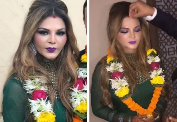 राखी ने सोमीडिया में शेयर की शादी की फोटो, लेकिन इसमें रितेश का चेहरा नहीं दिख रहा