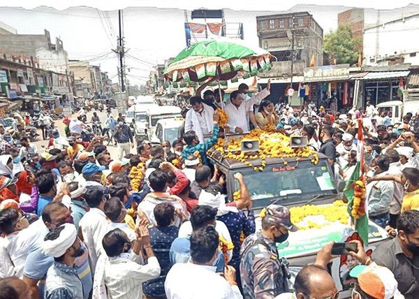 दमोह में कमलनाथ का रोड शो