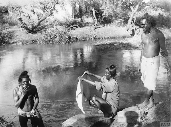 भारतीय सैनिकों ने 1918 की गर्मियों में फिलिस्तीन में उजा नदी में स्नान किया (फाइल फोटो)