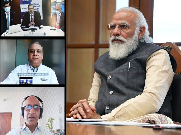 વડાપ્રધાન બાયોલોજિકલ E, જેનોવા અને ડો. રેડ્ડીઝ લેબોરેટરીઝની વેક્સિન ડેવલપમેન્ટ ટીમ સાથે વાત કરી રહ્યા છે.