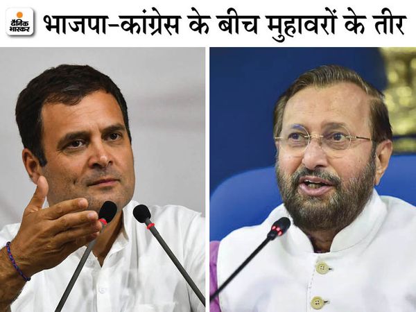 बॉलीवुड सेलेब्स के ठिकानों पर IT रेड पड़ी तो राहुल ने मुहावरों के जरिए मोदी सरकार को घेरा। केंद्रीय मंत्री प्रकाश जावड़ेकर ने भी इन मुहावरों का जवाब मुहावरों से ही दिया। - Dainik Bhaskar