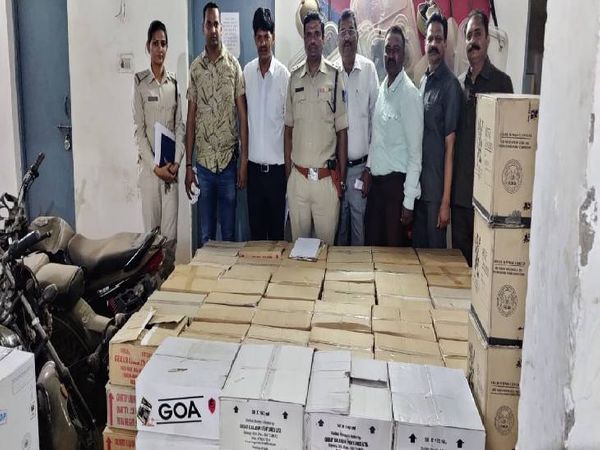 193 पेटी देशी व अंग्रेजी शराब पुलिस ने जब्त किए।