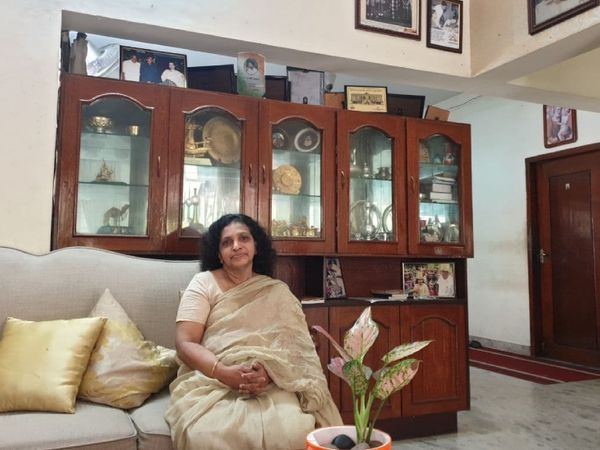 ओमान चांडी की पत्नी मरियम्मा चांडी। दोनों की शादी 1977 में हुई थी।