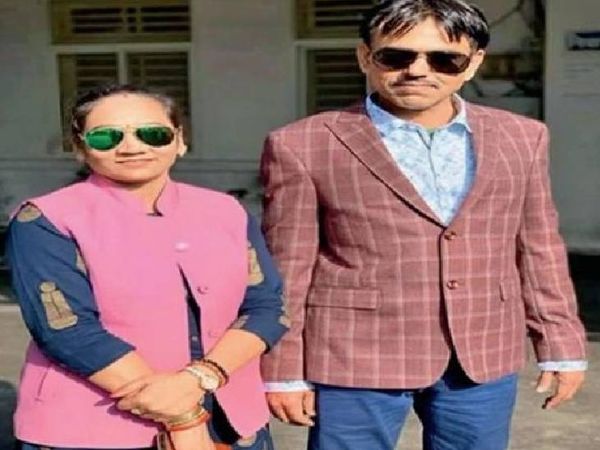 देवेंद्र चौरसिया हत्याकांड का आरोपी गोविंद सिंह अपनी MLA पत्नी रामबाई के साथ।