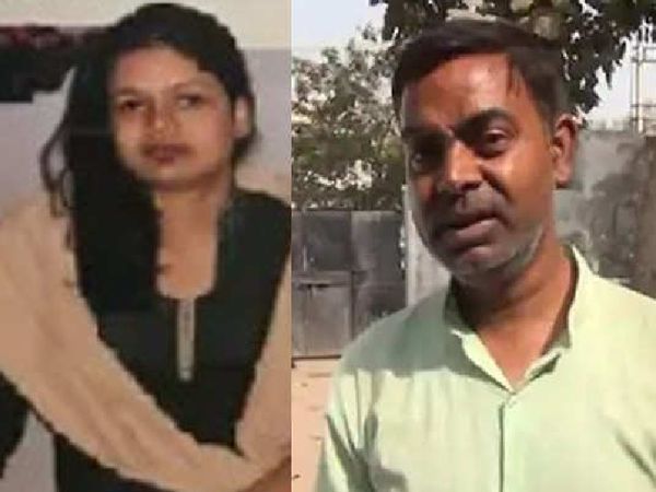 महिला अंजू और उसकी हत्या करके टुकड़े कर देने वाला दोषी पति संजीव कौशिक।