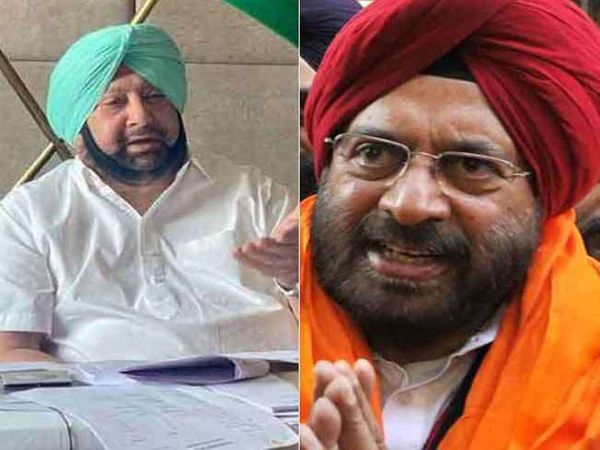 मुख्यमंत्री कैप्टन अमरिंदर सिंह और उन पर पलटवार करने वाले उन्हीं पूर्व आर्मी चीफ JJ सिंह (दाएं)। - Dainik Bhaskar
