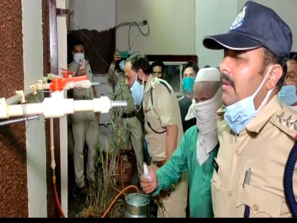 खजराना थाने में बनाया गया स्टीम के लिए सिस्टम