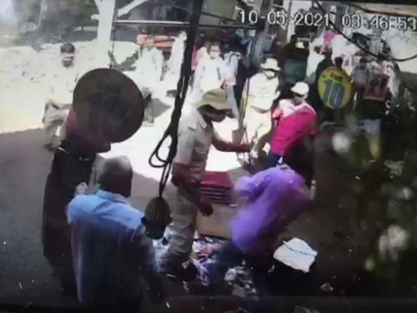 यह घटना मौके पर लगे CCTV कैमरे में कैद हुई है। वीडियो के आधार पर मामले की जांच का आदेश दे दिया गया है। - Dainik Bhaskar