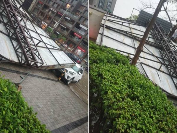 तेज हवाओं के चलते अहमदाबाद में 648 होर्डिंग्स गिर गए। इनकी चपेट में आने से कई वाहनों को भी नुकसान हुआ है।