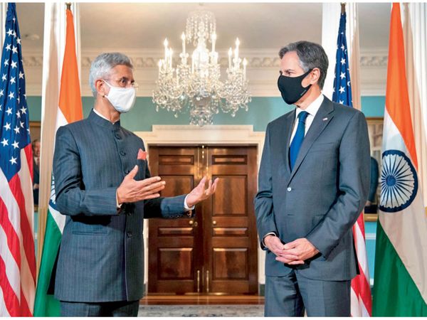अमेरिकी विदेश मंत्री एंटनी ब्लिंकेन के साथ भारत के विदेश मंत्री एस जयशंकर। - Dainik Bhaskar