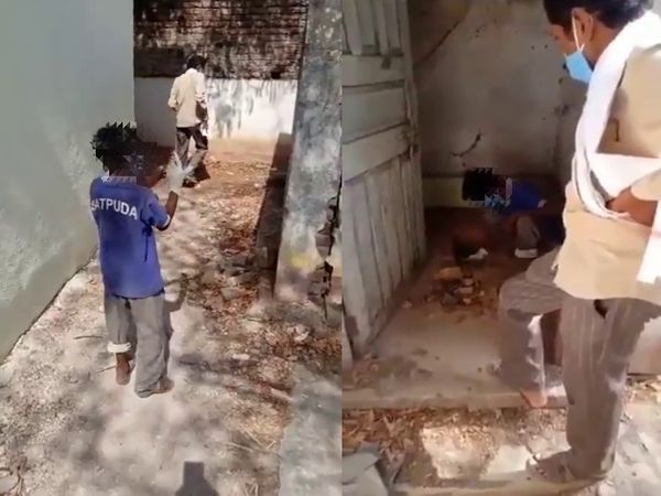 इस घटना का वीडियो पंचायत समिति में काम करने वाले किसी शख्स ने अपने फोन से तैयार किया है। - Dainik Bhaskar