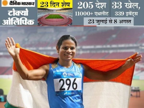 दुती चंद 100 मीटर और 200 मीटर दोनों रेस में देश का प्रतिनिधित्व करेंगी। - Dainik Bhaskar