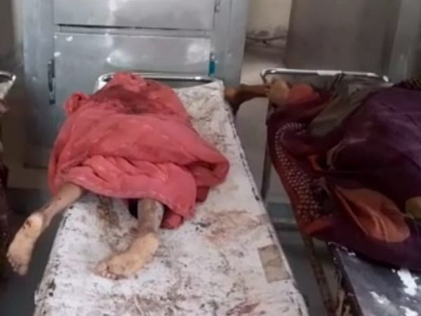 पांचों के शवों को पोस्टमाॅर्टम के लिए लाया गया।
