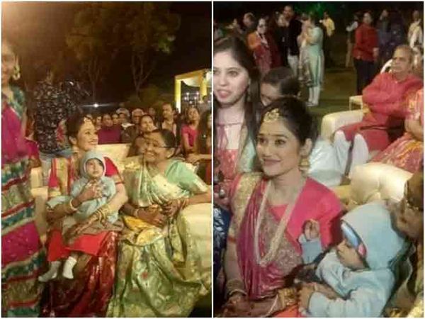 ફેમિલી ફંક્શનમાં દિશા વાકાણી દીકરી તથા માતા સાથે