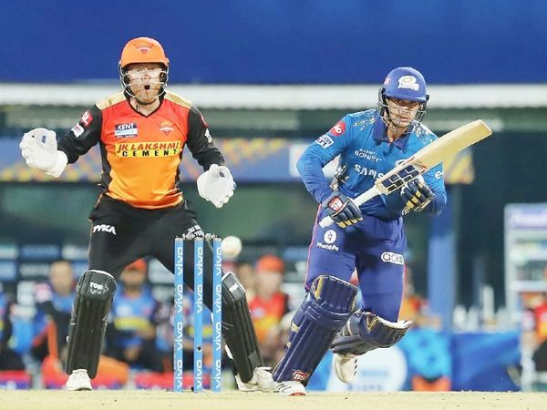 क्विंटन डिकॉक ने 39 गेंदों पर 40 रन बनाए।