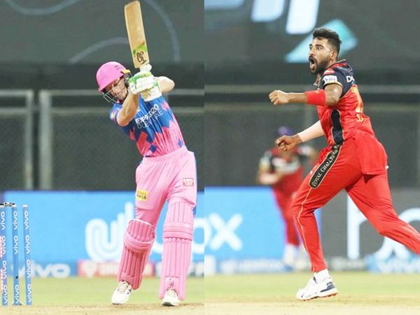 RCB के सिराज ने जोस बटलर को बोल्ड किया। सिराज इस मैच में 3 विकेट तेजी से थे।