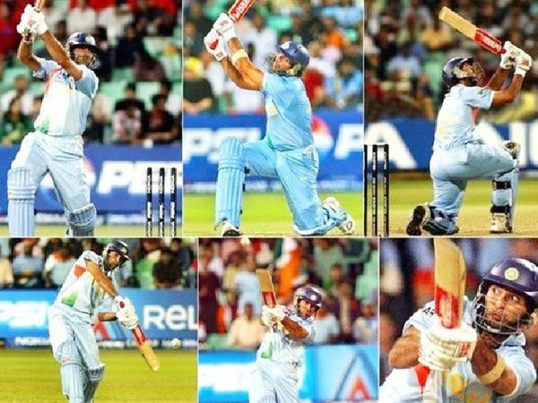 युवराज ने 2007 विश्व कप में इंग्लैंड के स्टुअर्ट ब्रॉड के एक ओवर में छह छक्के लगाए थे।