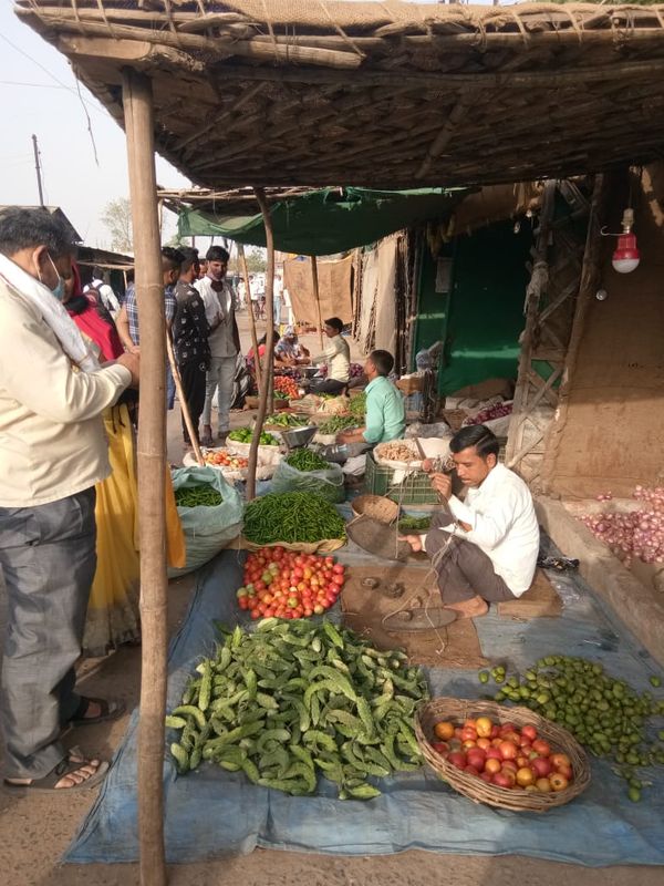 मुरैना सब्जी मण्डी में मौजूद दुकानें