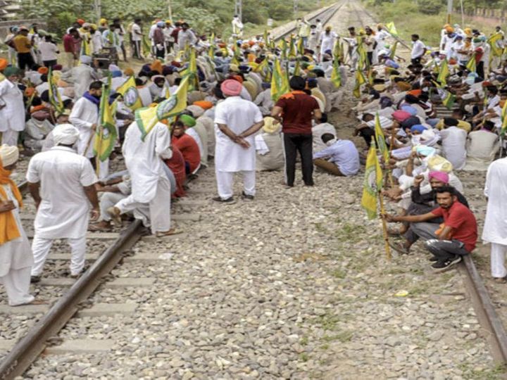 farm bills protest intensifies in punjab farmers s 1604558081