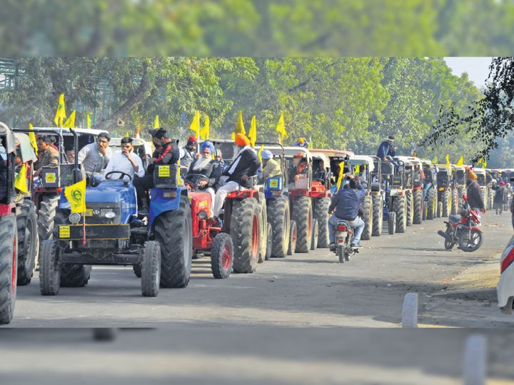 हक लैण आए हन किसान: 1000 ट्रैक्टरों पर आए किसान, बोले-यह तो रिहर्सल, 26 को दिल्ली में करेंगे परेड