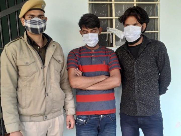 जयपुर की सांगानेर सदर थाना पुलिस ने डम्पर चुराने के मामले में पकड़े दो आरोपी। - Dainik Bhaskar