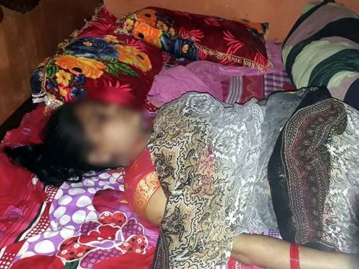 रेखा देवी की लाश 20 फरवरी को उसके कमरे में बिस्तर पर मिली थी। - Dainik Bhaskar