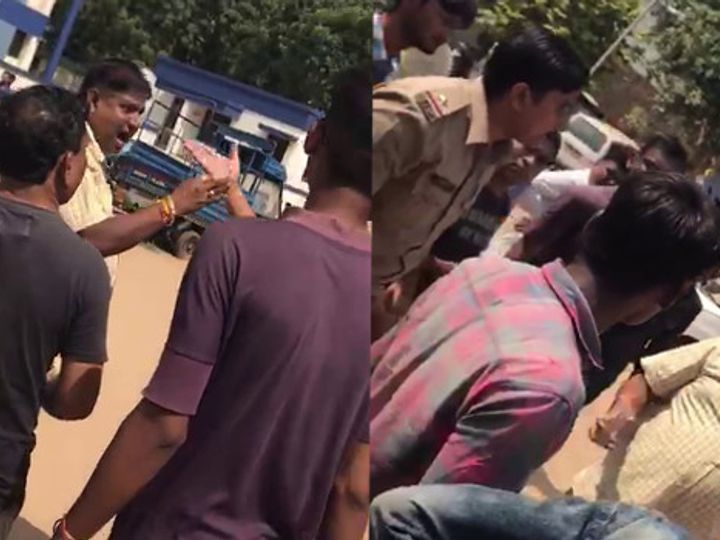 Friction between Ex MLA Jitu Vaghela and Police in ...