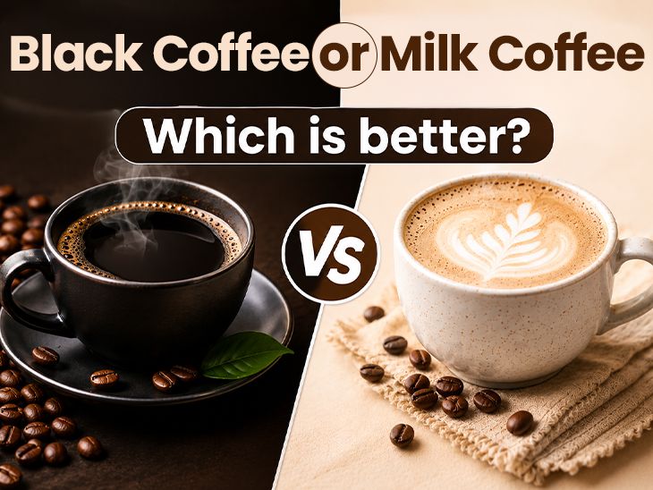Black Coffee Health Benefits Vs Milk Coffee; Nutrition Facts | Daily Intake  Limit