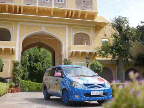A moving car will tell stories of Rajasthan: Car transformed into artwork in Jaipur; to cover 3,500 km journey in 20 days - Rajasthan News