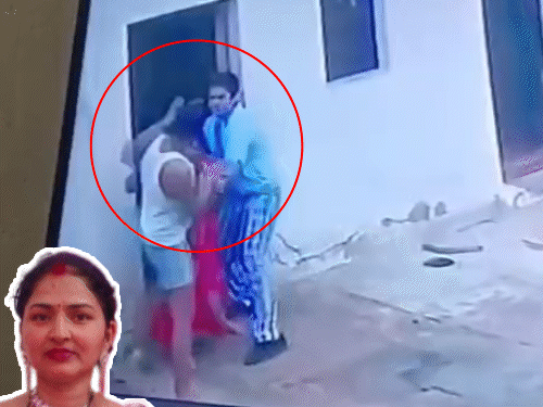 Woman dies in fire, son burnt trying to save her: Dies on birthday; family accuses husband, CCTV shows him assaulting her - Madhya Pradesh News