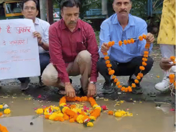 Bhopal’s battered roads get floral tribute: Half of the city’s 5,000-km road network is riddled with potholes - Madhya Pradesh News