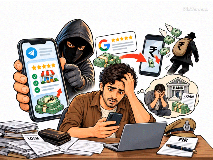 Scam in the name of Google reviews: Young man duped of 7 Lakh; Don't fall for work-from-home earnings scams, know how to stay safe
