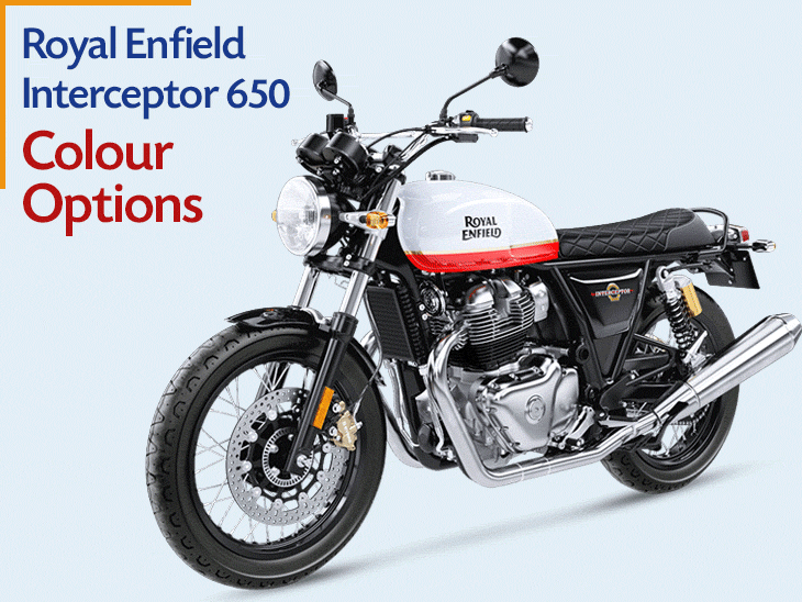 royal enfield interceptor 650 have 6 beautiful colours options