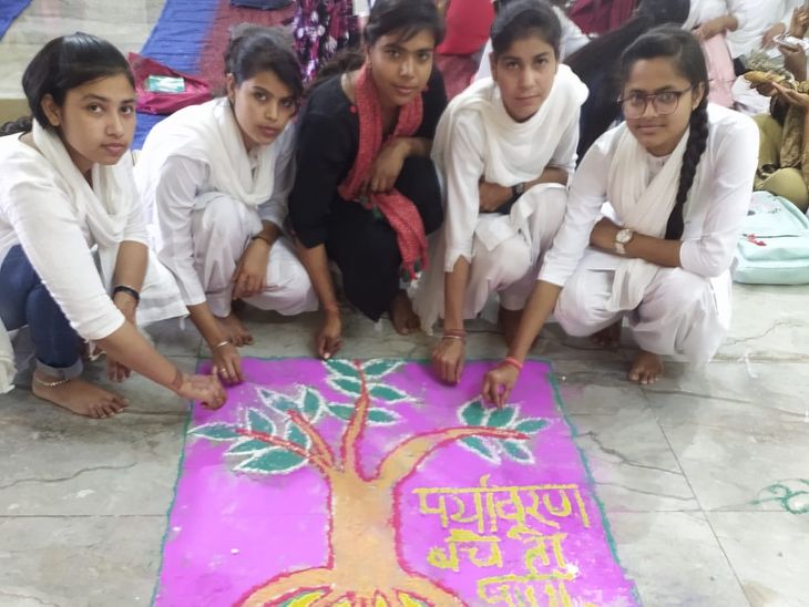 Message of social unity given by making Rangoli, made aware about the ...