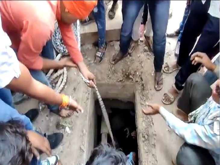 The cow that went into the gutter was pulled out by the Gausevaks with ...