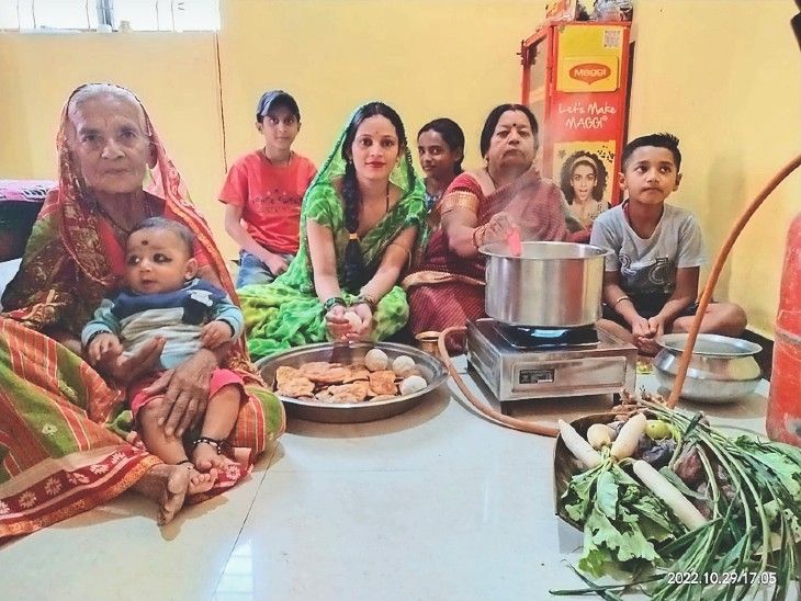 The ritual of Kharna was done, roti and satti rice pudding ate | छठ ...