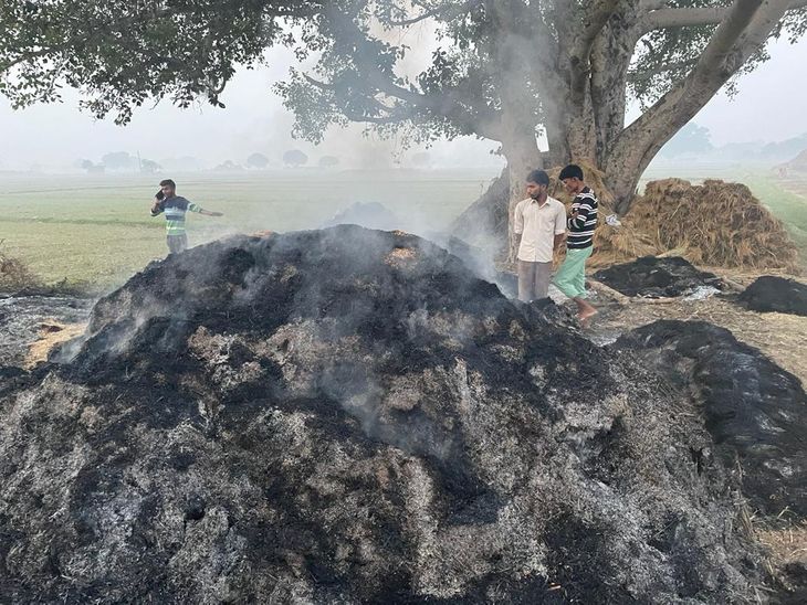 Fire broke out in the fields of farmers of 6 villages, burnt fodder ...