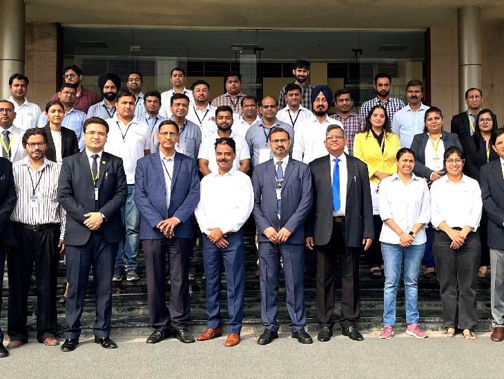 Tata Motors employees taking training at Amity The session will last