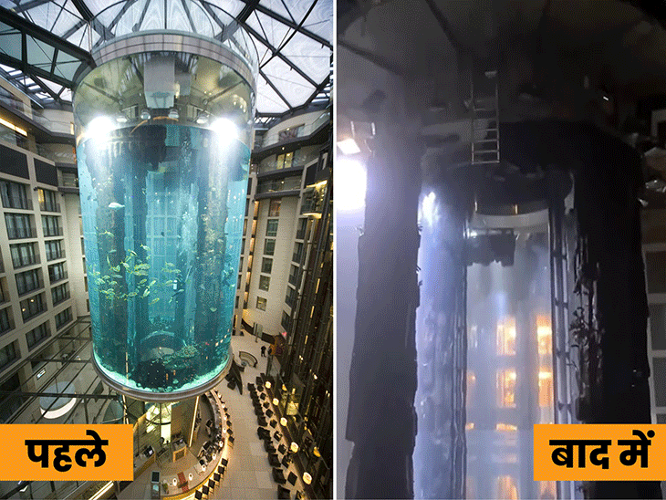 Germany Hotel Aquadom Aquarium Collapse Video Update; 264,172 Gallons ...