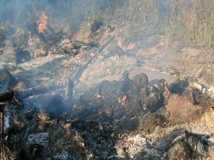 team was accused of setting fire while removing thatch, the villagers ...