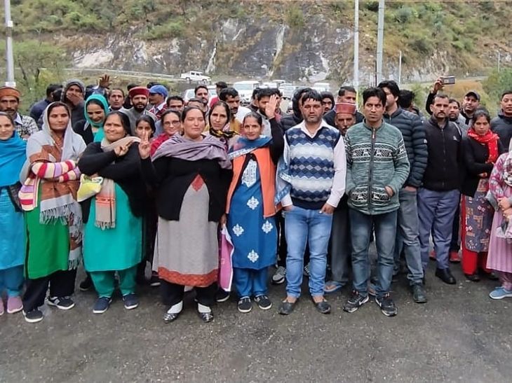 Kullu news : Parvati Project Workers Strike, NHPC, GTS Raju