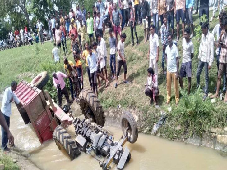 One died due to tractor falling in the canal, the deceased was sitting ...